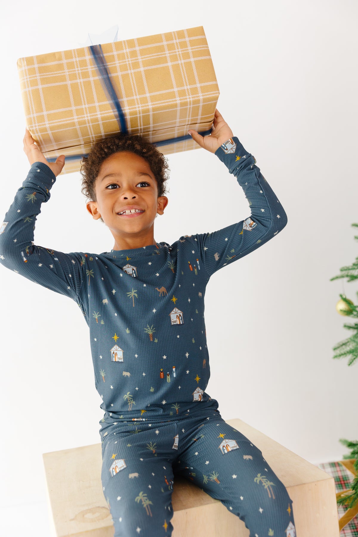 Nativity Blue Small Ribbed Two-Piece Set