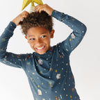 Nativity Blue Small Ribbed Two-Piece Set