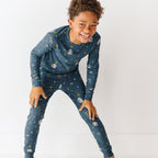 Nativity Blue Small Ribbed Two-Piece Set