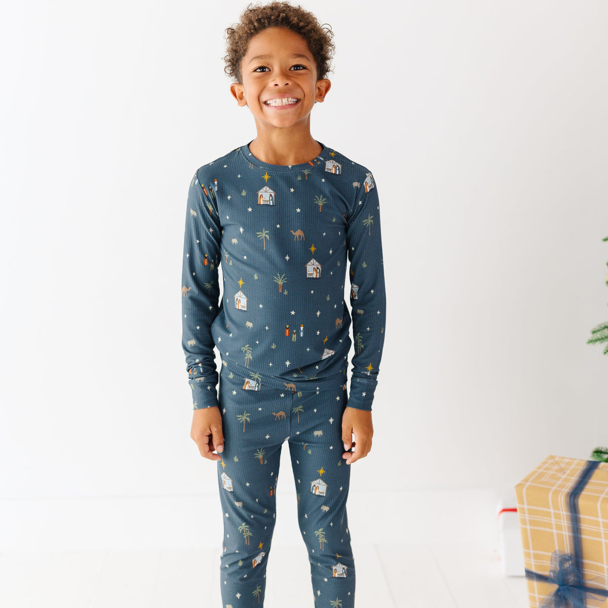 Nativity Blue Small Ribbed Two-Piece Set