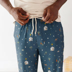 Nativity Blue Small Ribbed Men's Pants
