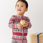 Christmas Sweater Stripe Small Ribbed Zip Romper