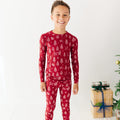 Reindeer & Santa Sleigh Small Ribbed Two-Piece Set