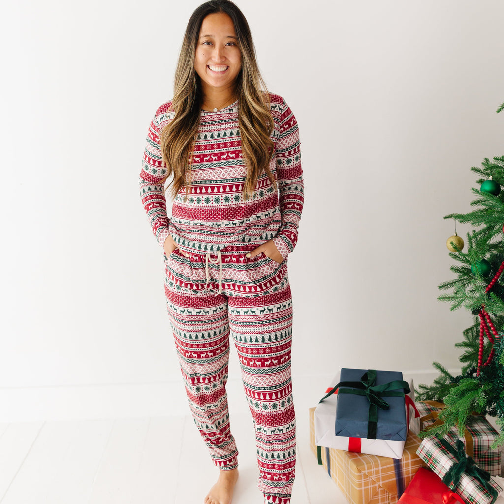 Christmas Sweater Stripe Small Ribbed Women's Pants