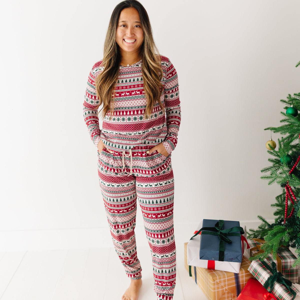 Christmas Sweater Stripe Small Ribbed Women's Pants