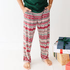 Christmas Sweater Stripe Small Ribbed Men's Pants