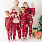 Reindeer & Santa Sleigh Small Ribbed Two-Piece Set