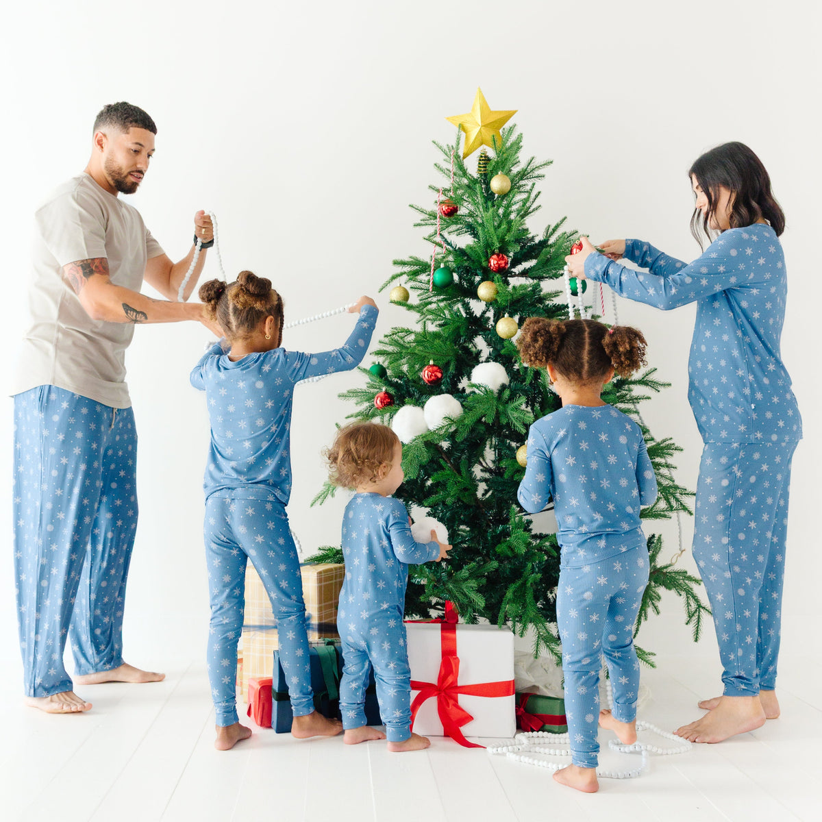 Snowflakes Small Ribbed Two-Piece Set