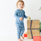 Snowflakes Small Ribbed Zip Romper