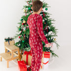 Reindeer & Santa Sleigh Small Ribbed Two-Piece Set