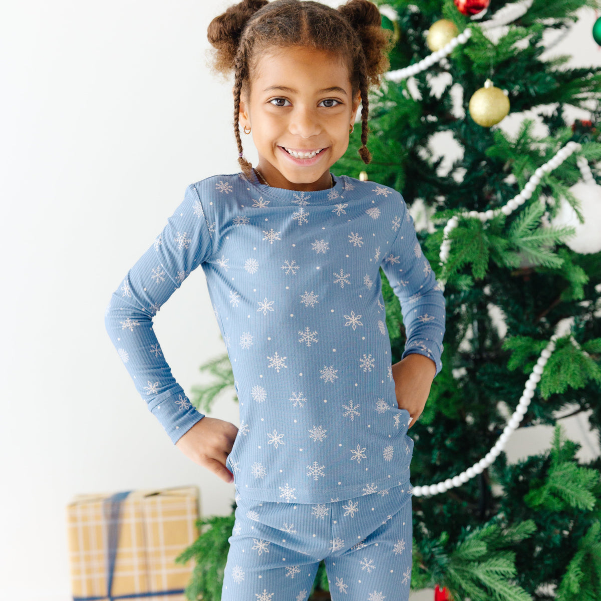 Snowflakes Small Ribbed Two-Piece Set