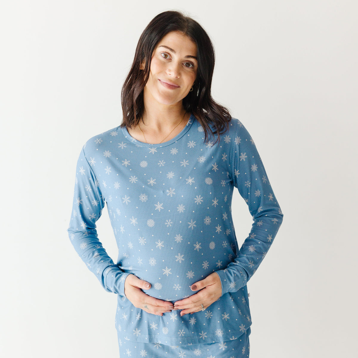 Snowflakes Small Ribbed Women's Matching Set