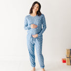 Snowflakes Small Ribbed Women's Matching Set