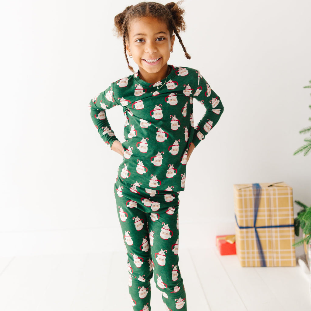Santa Mug Small Ribbed Two-Piece Set