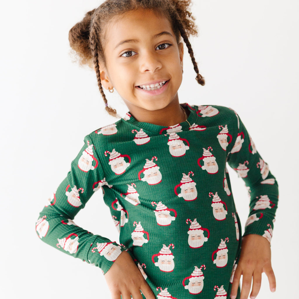 Santa Mug Small Ribbed Two-Piece Set