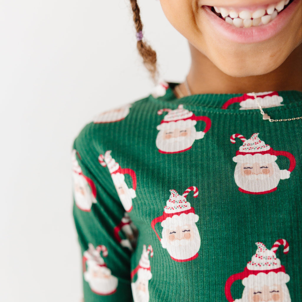 Santa Mug Small Ribbed Two-Piece Set