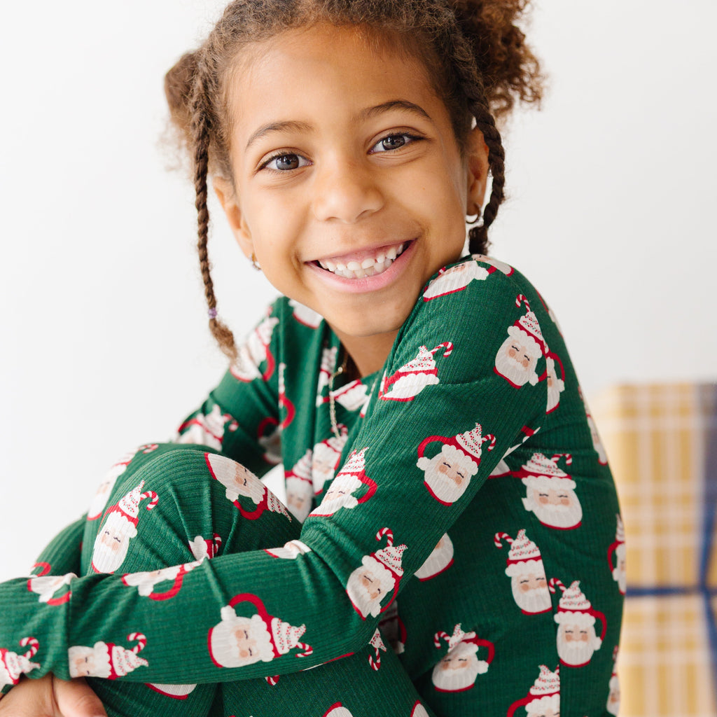 Santa Mug Small Ribbed Two-Piece Set