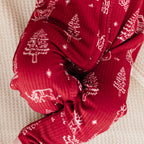 Reindeer & Santa Sleigh Small Ribbed Zip Romper
