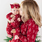 Reindeer & Santa Sleigh Small Ribbed Zip Romper