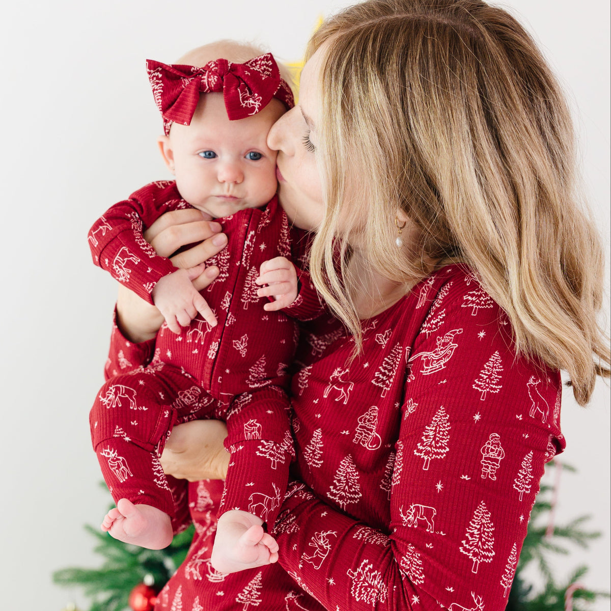 Reindeer & Santa Sleigh Small Ribbed Zip Romper