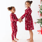 Coquette Bows Red Small Ribbed Two-Piece Set