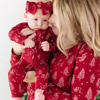 Reindeer & Santa Sleigh Small Ribbed Zip Romper