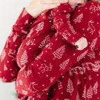 Reindeer & Santa Sleigh Small Ribbed Zip Romper
