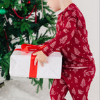 Reindeer & Santa Sleigh Small Ribbed Two-Piece Set