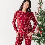 Coquette Bows Red Small Ribbed Women's Matching Set