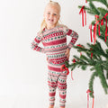 Christmas Sweater Stripe Small Ribbed Two-Piece Set