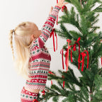 Christmas Sweater Stripe Small Ribbed Two-Piece Set