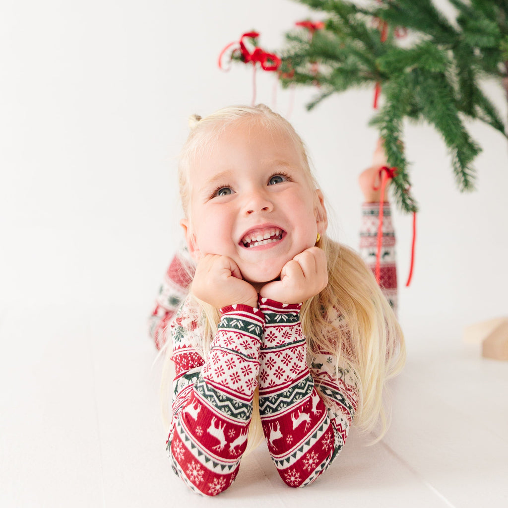 Christmas Sweater Stripe Small Ribbed Two-Piece Set