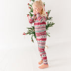 Christmas Sweater Stripe Small Ribbed Two-Piece Set