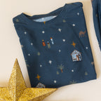 Nativity Blue Small Ribbed Two-Piece Set