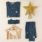 Nativity Blue Small Ribbed Two-Piece Set