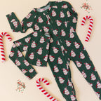 Santa Mug Small Ribbed Zip Romper