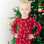 Reindeer & Santa Sleigh Small Ribbed Two-Piece Set