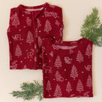 Reindeer & Santa Sleigh Small Ribbed Two-Piece Set