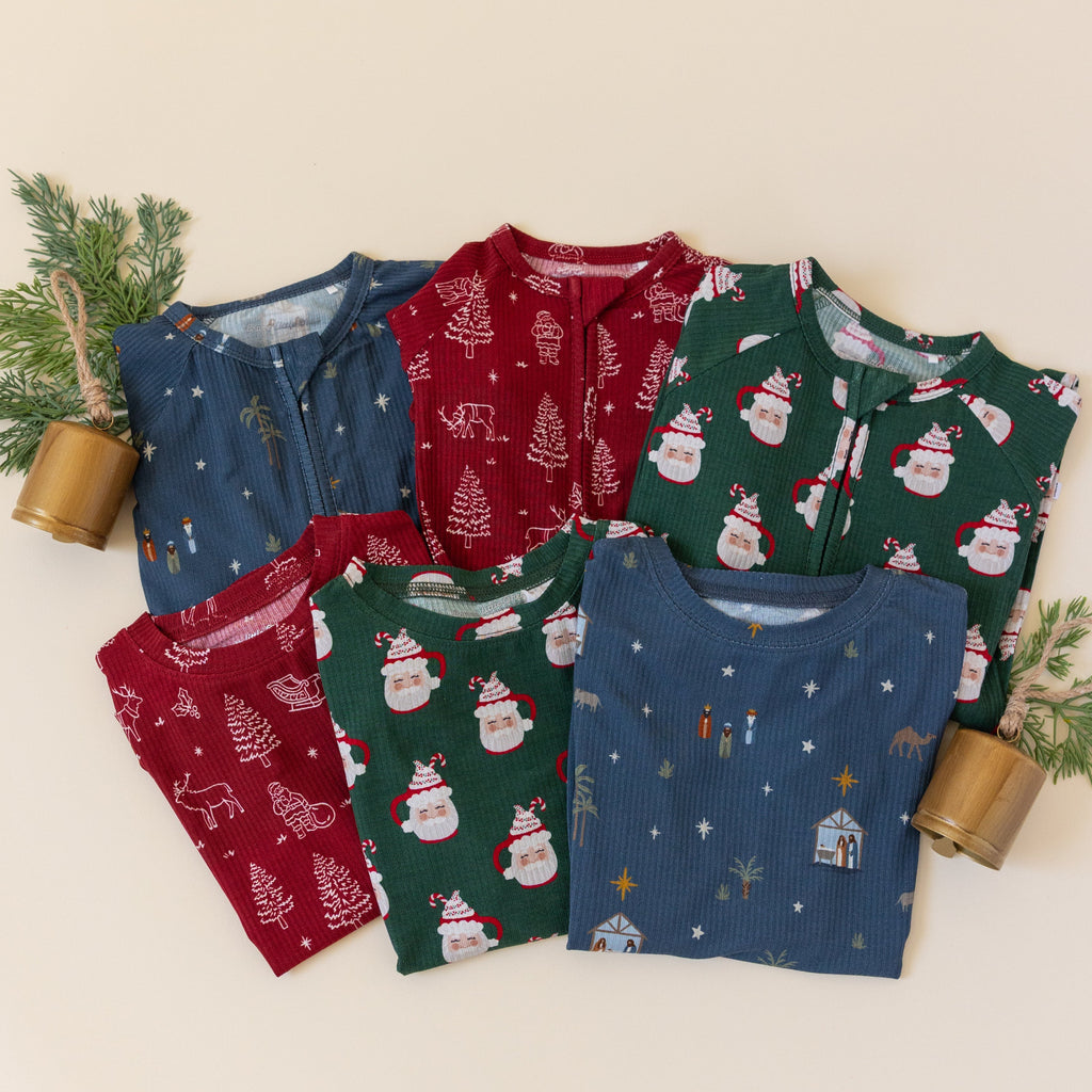 Santa Mug Small Ribbed Two-Piece Set