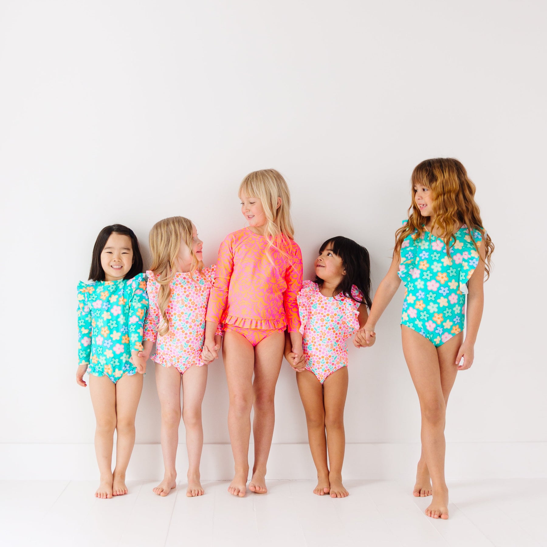 Neon Pink Tropical Tango Two-Piece Bathing Suit