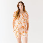 Oranges Small Ribbed Women's Short Sleeve Top