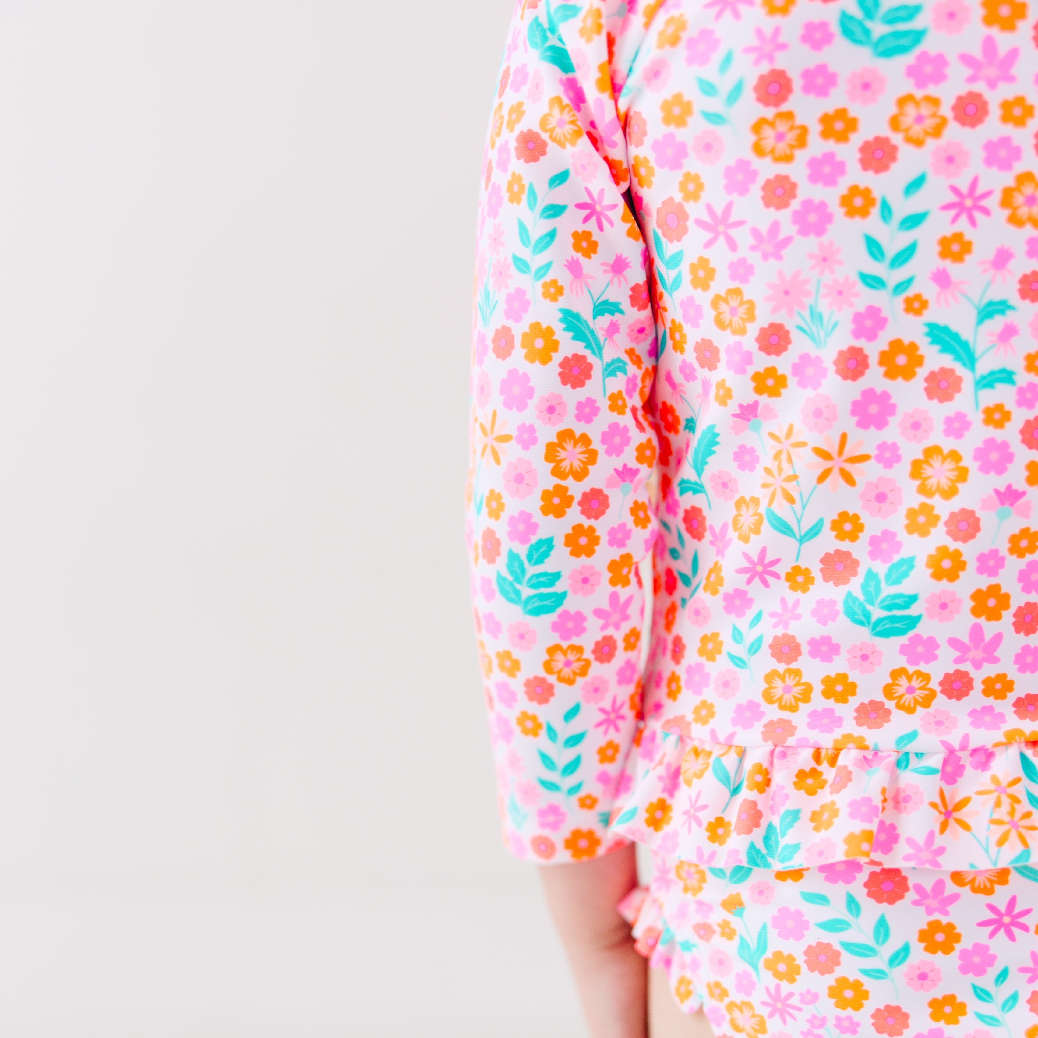 Neon Little Blooms Two-Piece Bathing Suit