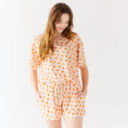 Oranges Small Ribbed Women's Short Sleeve Top