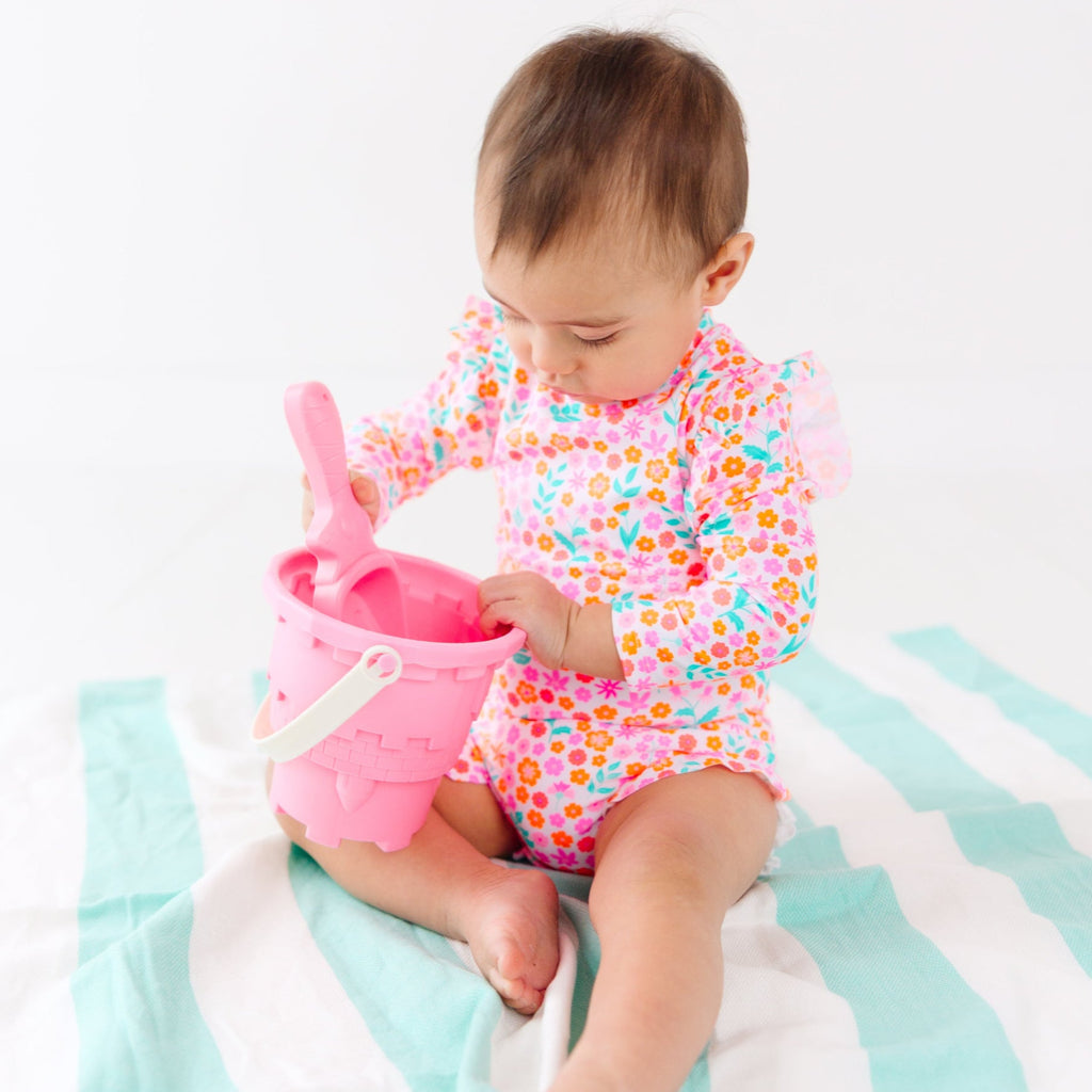 Neon Little Blooms One-Piece Bathing Suit