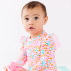 Neon Little Blooms One-Piece Bathing Suit