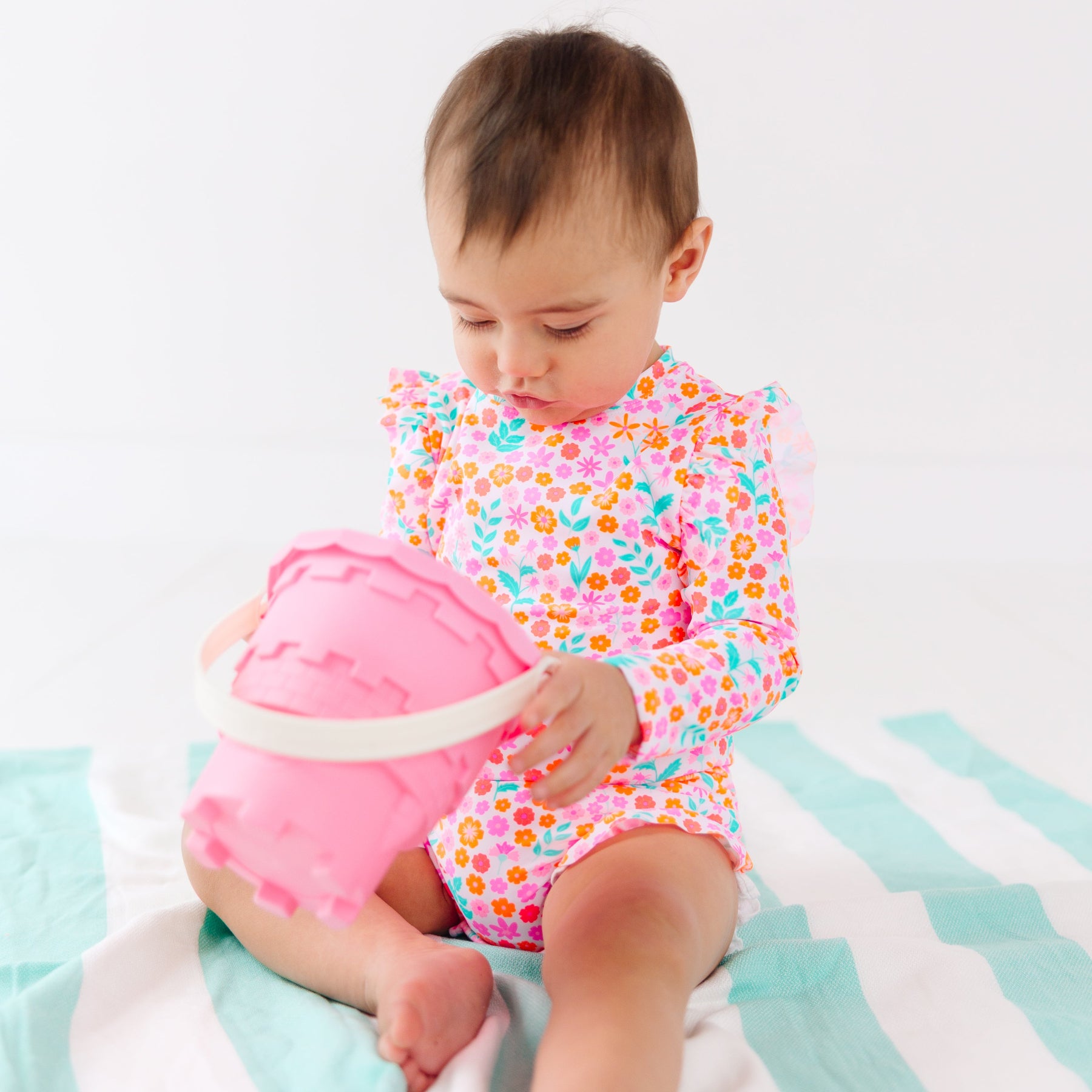 Neon Little Blooms One-Piece Bathing Suit