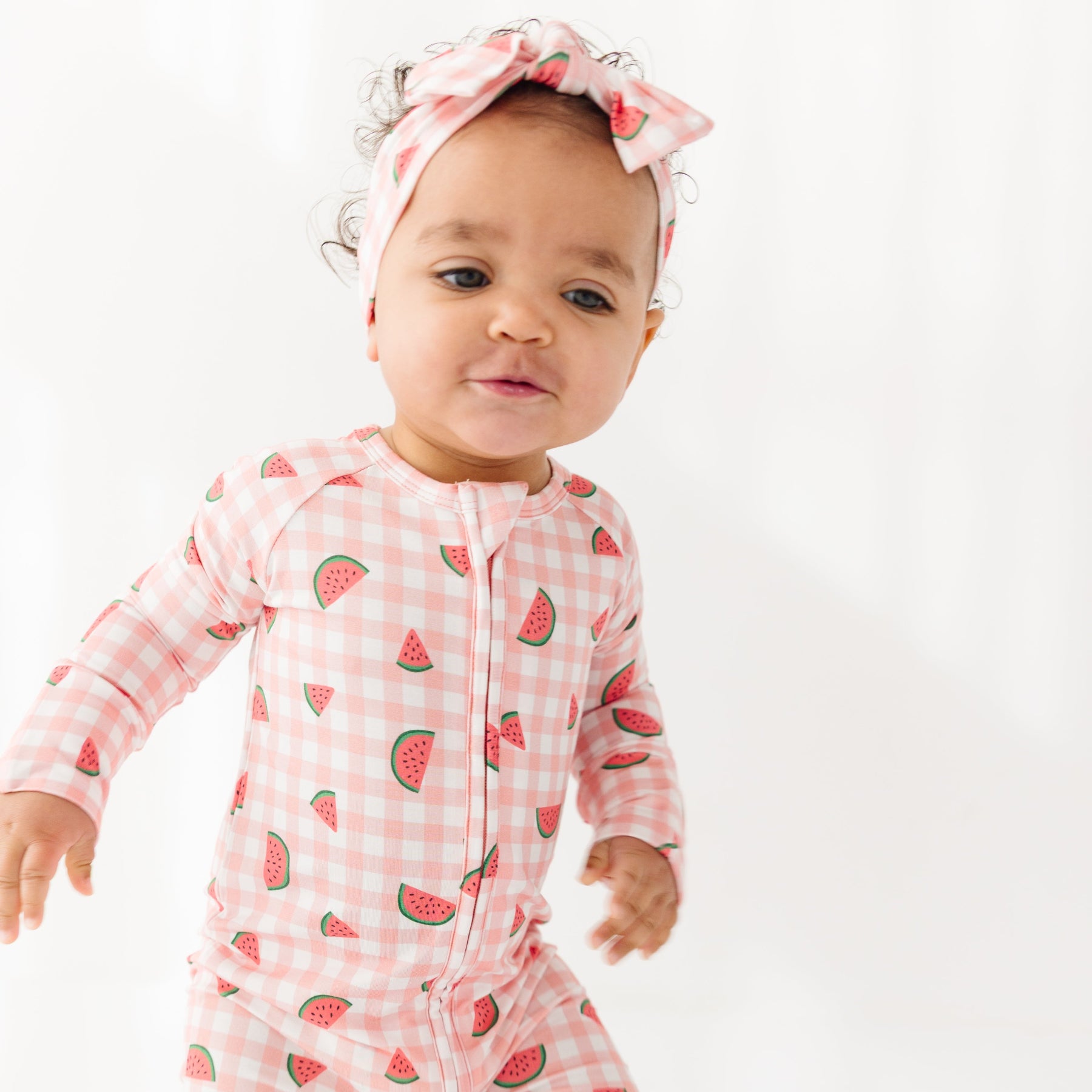 Watermelon Pink Gingham Bow