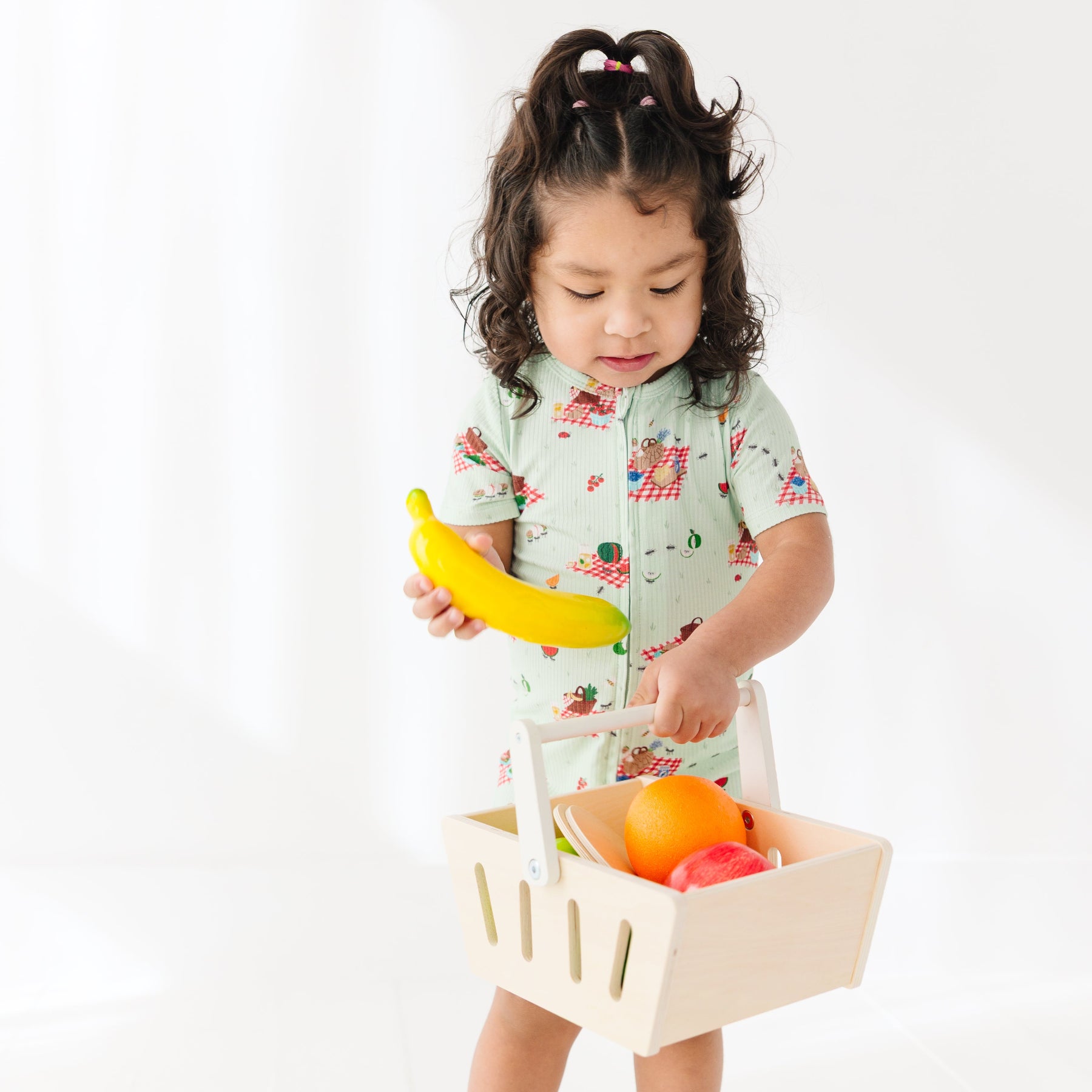 Summer Picnic Small Ribbed Summer Zip Romper