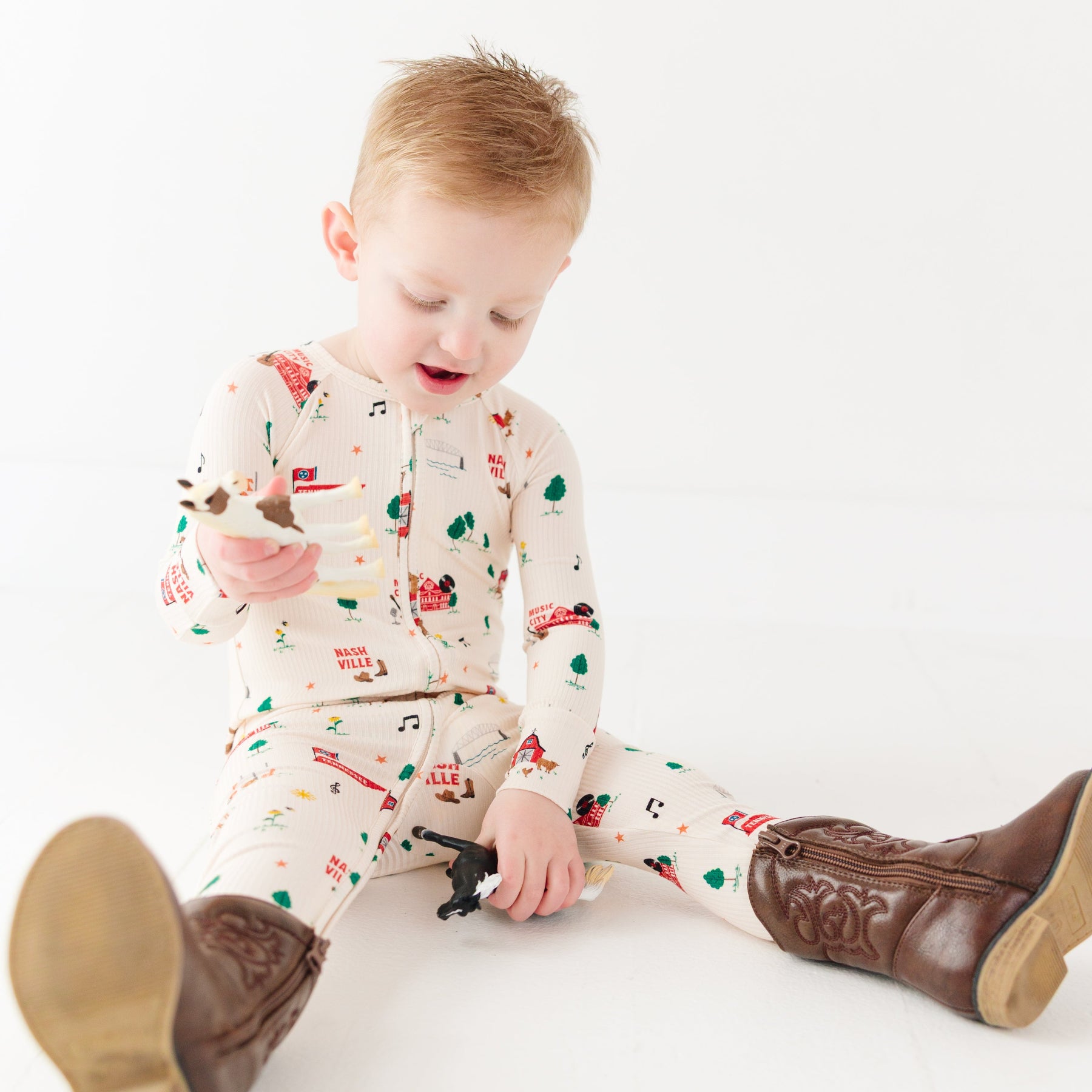 Music City Tennessee Small Ribbed Zip Romper