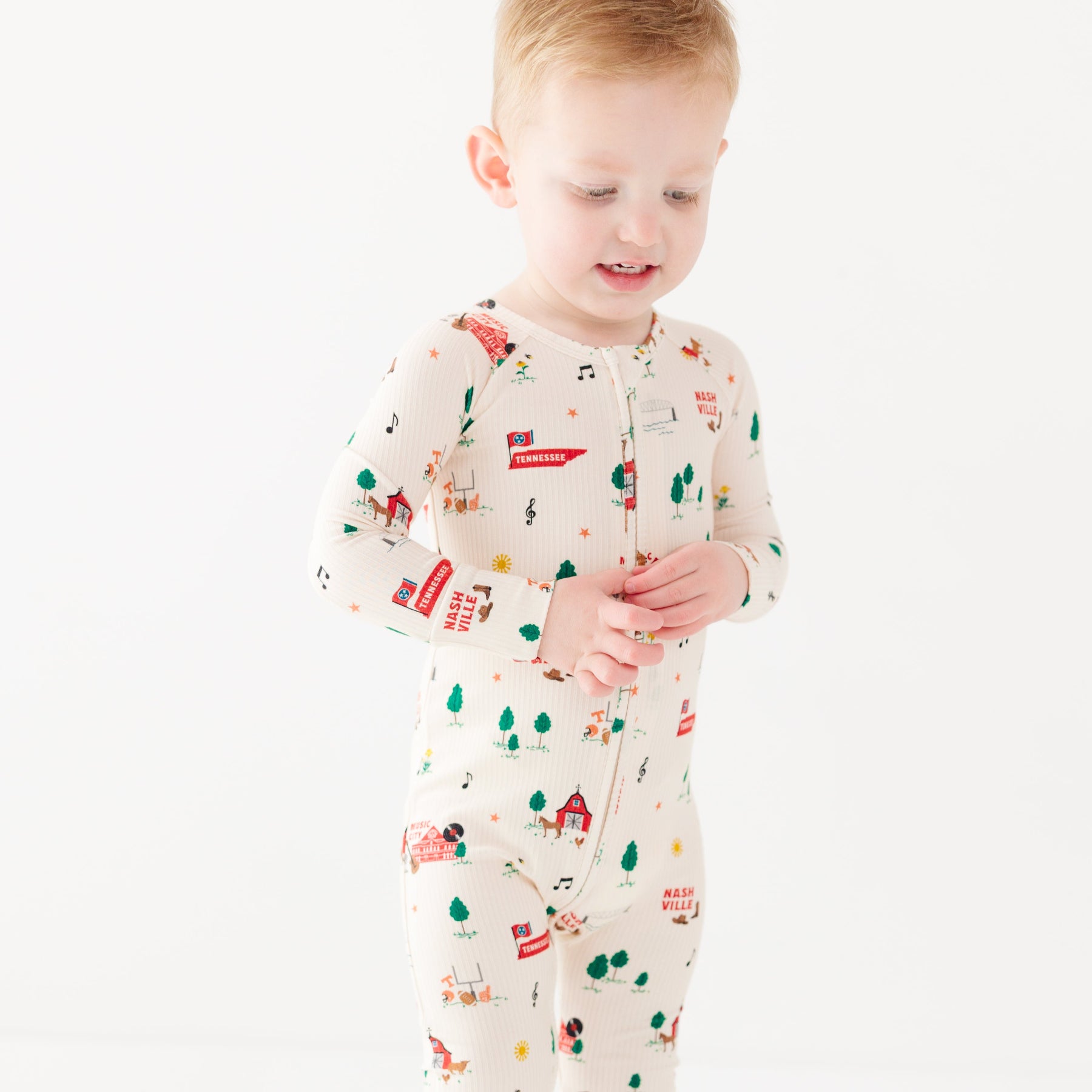 Music City Tennessee Small Ribbed Zip Romper